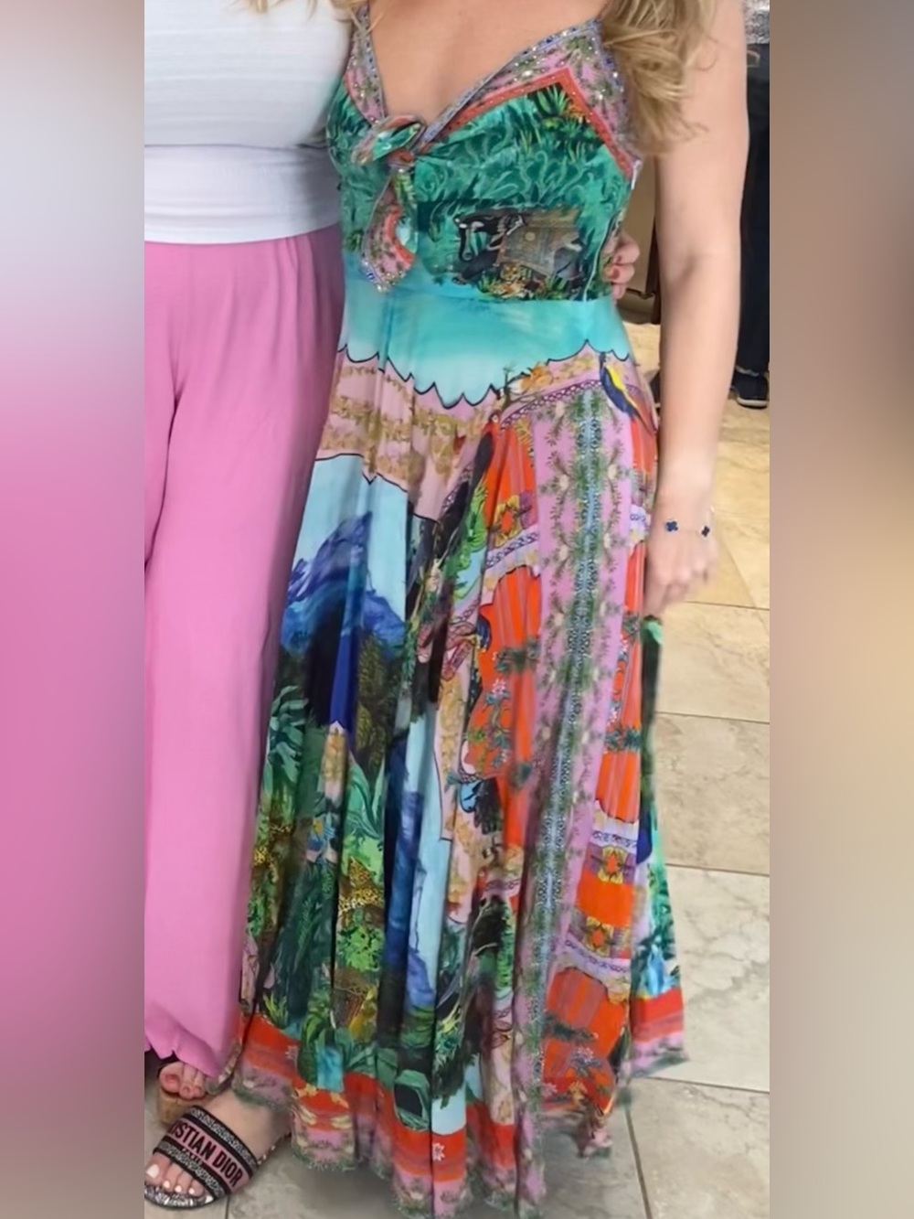 Camilla is Tie-Front Maxi Dress - Picture 2 of 2